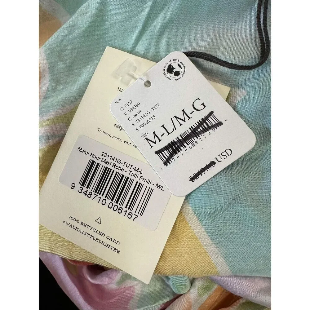 NWT Spell Margi Hour Maxi Robe Tutti Fruiti Size, M/L_9